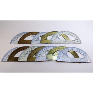 Metal Protractors Set of 12 Classroom Set Math Teaching